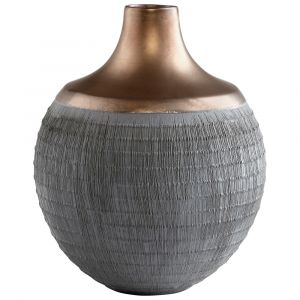 Cyan Design - Osiris Vase in Charcoal Grey and Bronze - Medium - 09005