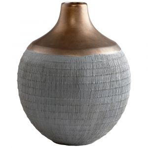 Cyan Design - Osiris Vase in Charcoal Grey and Bronze - Small - 09004