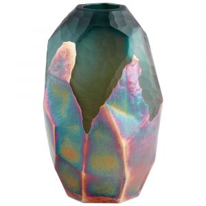 Cyan Design - Roca Verde Vase in Green and Gold - Small - 11063