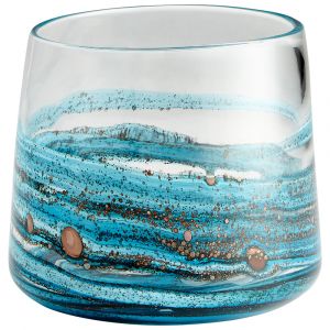 Cyan Design - Rogue Vase in Blue & Gold Dust - 09984