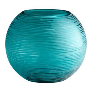 Cyan Design - Round Libra Vase in Aqua - Large - 04361