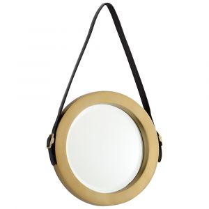 Cyan Design - Round Venster Mirror in Antique Brass - Small - 10715