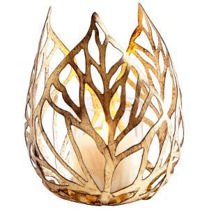 Cyan Design - Sunrise Flame Candleholder in Antique Gold - Medium - 09051
