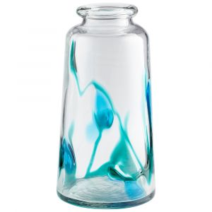 Cyan Design - Tahoe Vase in Blue & Clear - Large - 11071