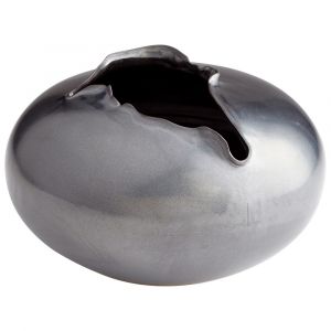 Cyan Design - Tambora Vase Metal in Black - Large - 06879