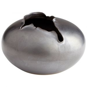 Cyan Design - Tambora Vase Metal in Black - Medium - 06878