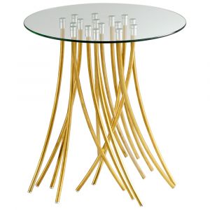 Cyan Design - Tuffoli Table in Satin Brass - 08580 - CLOSEOUT