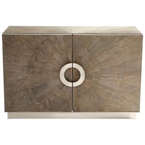 Cyan Design - Volonte Cabinet in Weathered Oak and Stainless Steel - 10227