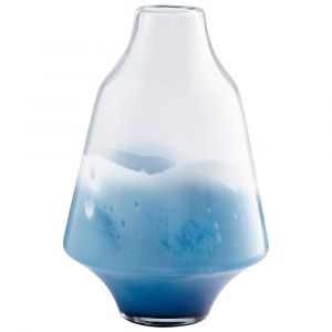 Cyan Design - Water Dance Vase in Clear and Cobalt - Large - 09167
