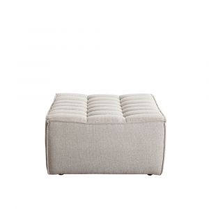 Diamond Sofa - Marshall Scooped Seat Ottoman in Sand Fabric - MARSHALLOTSD