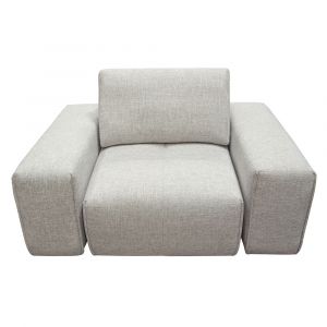 Diamond Sofa - Jazz Modular 1-Seater with Adjustable Backrest in Light Brown Fabric - JAZZ1AC2ARLB