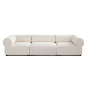 Diamond Sofa - Zia 3PC Modular Sofa in Ivory Sherpa Fabric - ZIA2SC1ACIV