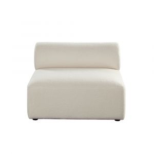 Diamond Sofa - Zia Armless Chair in Ivory Sherpa Fabric - ZIAACIV