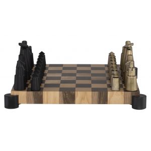 District Eight - Chess Set Gaming Table Smoked - HGDA879