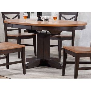 ECI Furniture - Choices Complete Round To Oval Table in Black Oak - 0733-50-RT_RB