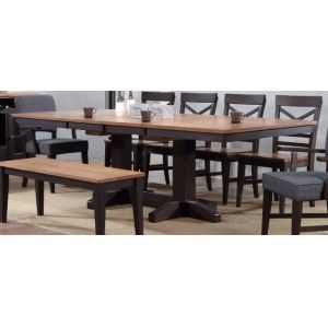 ECI Furniture - Choices Complete Trestle Table in Black Oak - 0733-50-TT_TB
