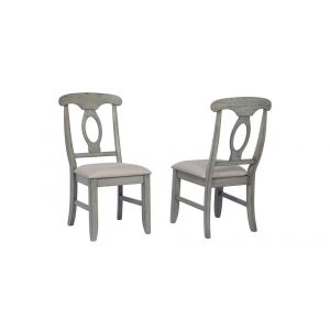 ECI Furniture - Graystone Napoleon Side Chair w/ Upholstered Seat - (Set of 2) - 0590-70-S3