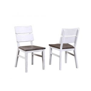 ECI Furniture - LaSierra Double Panel Back Side Chair w/ wood seat - (Set of 2) - 1164-22-S2