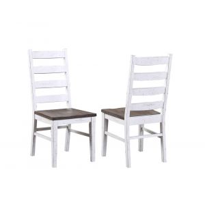 ECI Furniture - LaSierra Ladder Back Side Chair w/ wood seat - (Set of 2) - 1164-22-S1