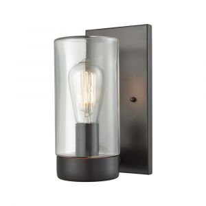 ELK Lighting - Ambler 1 Light Outdoor Wall Sconce In Oil Rubbed Bronze With Clear Glass - 45025/1