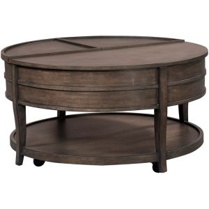 Emery Park - Blakely Lift Top Round Cocktail Table in Sable Brown Finish - I540-9100