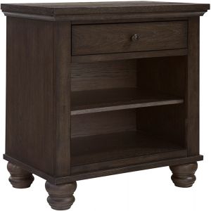 Emery Park - Cambridge 1 Drawer Nightstand in Cracked Pepper Finish - ICB-451-PPR-1