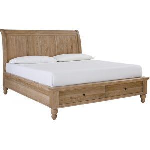 Emery Park - Cambridge Cal King Storage Sleigh Bed in Modern Khaki Finish