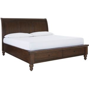 Emery Park - Cambridge King Storage Sleigh Bed in Classic Cherry Finish