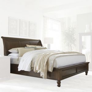 Emery Park - Cambridge Queen Non Storage Sleigh Bed in Classic Cherry Finish