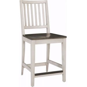 Emery Park - Caraway Counter Height Chair w/ Wood Seat in Aged Ivory Finish (Set of 2) - I248-6050S