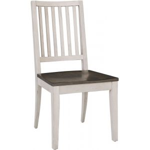 Emery Park - Caraway Dining Side Chair w/ Wood Seat in Aged Ivory Finish (Set of 2) - I248-6640S