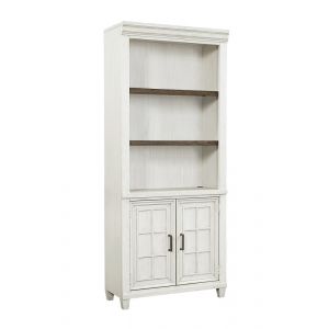 Emery Park - Caraway Door Bookcase in Aged Ivory Finish - I248-332-1