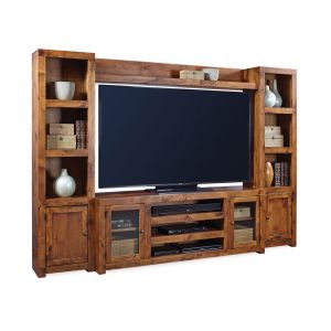 Emery Park - Contemporary Alder Entertainment Wall in Fruitwood Finish