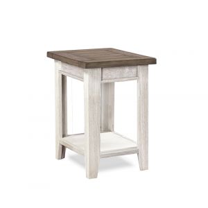 Emery Park - Eastport Chairside Table in Drifted White Finish - WME913-DWT