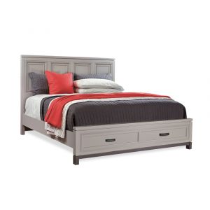 Emery Park - Hyde Park Cal King Panel Storage Bed in Gray Paint Finish