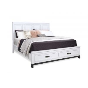 Emery Park - Hyde Park Cal King Panel Storage Bed in White Paint Finish