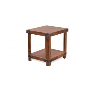 Emery Park - Industrial End Table in Fruitwood Finish - DN914-FRT