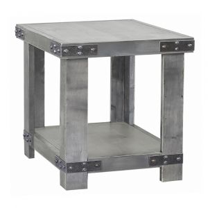 Emery Park - Industrial End Table in Lighthouse Grey Finish - WMN914-LGH