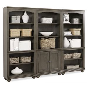 Emery Park - Oxford Bookcase Wall in Peppercorn Finish