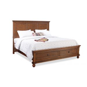 Emery Park - Oxford Cal King Panel Storage Bed in Whiskey Brown Finish