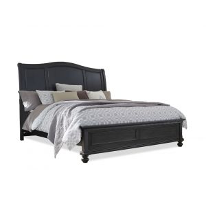 Emery Park - Oxford Cal King Sleigh Bed in Rubbed Black Finish