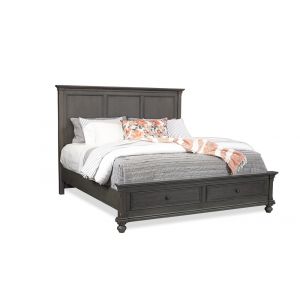 Emery Park - Oxford Queen Panel Storage Bed in Peppercorn Finish