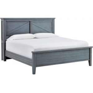 Emery Park - Pinebrook Queen Non Storage Bookcase Bed in Denim Finish