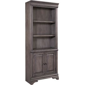 Emery Park - Sinclair Door Bookcase in Ash Grey Finish - I224-332