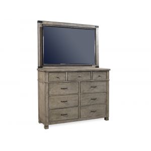Emery Park - Tucker Chesser with TV Frame in Stone Finish