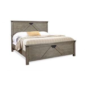 Emery Park - Tucker King Panel Bed in Stone Finish