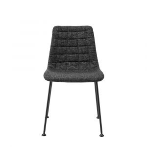 Euro Style - Elma Side Chair in Black Fabric with Matte Black Frame and Legs Set of 2 - 30558BLK