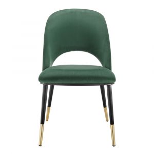 Euro Style - Alby Side Chair in Olive Green with Black Legs (Set of 2) - 15120-GRN