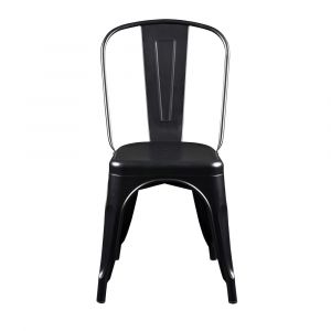 Euro Style - Corsair Stacking Side Chair in Matte Black (Set of 4) - 94210MTBLK
