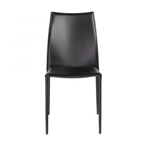 Euro Style - Dalia Stacking Side Chair in Black (Set of 2) - 02350BLK-MP2